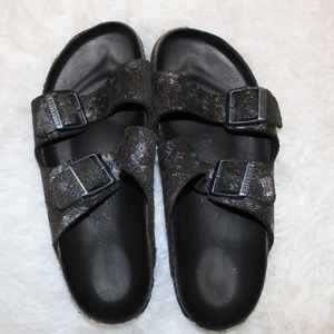 DISCONTINUED Black/multi Birkenstock sandals